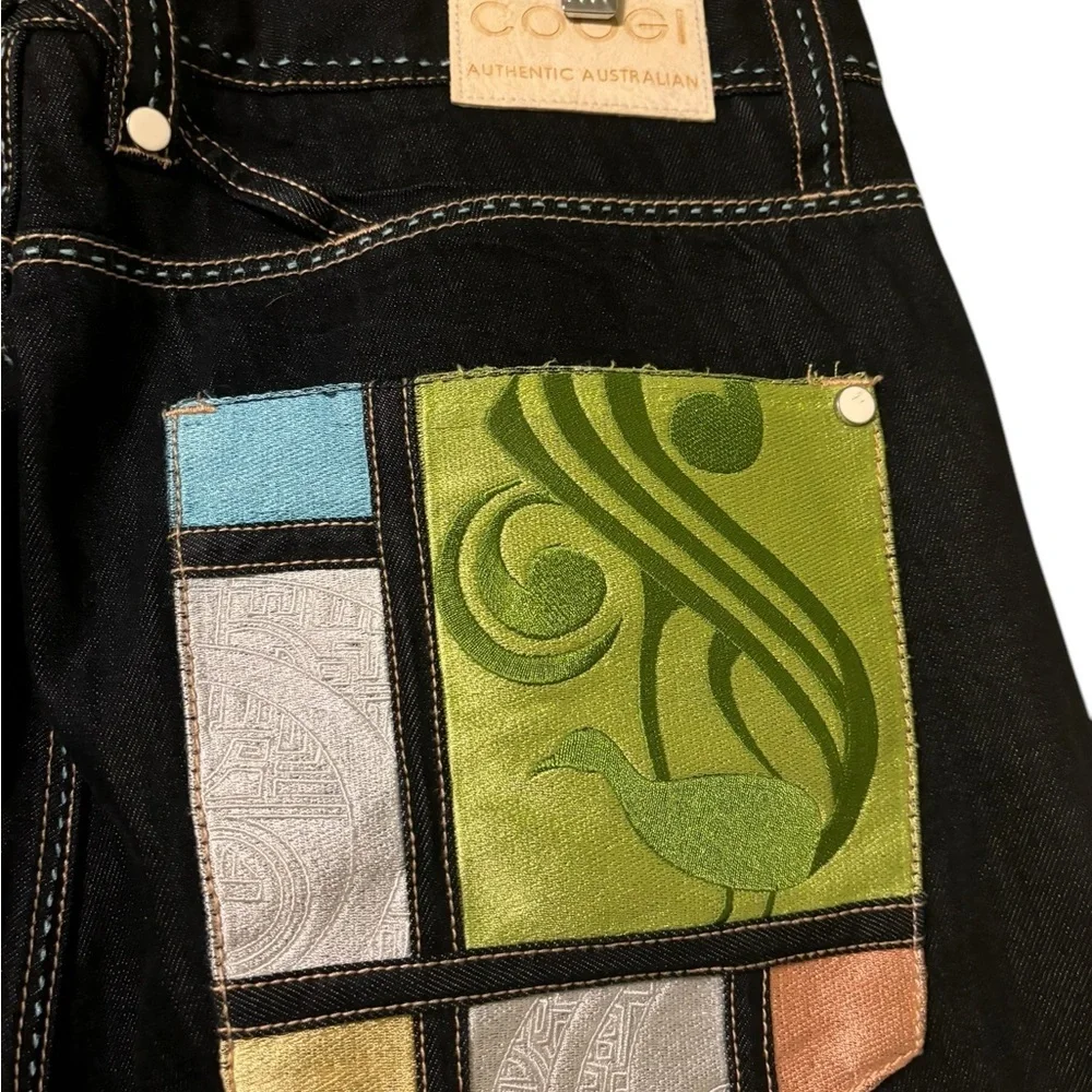 Coogi Y2K Mens Cyber Grunge Punk Embroidered Baggy Jeans Size 38/34 - Picture 8 of 10